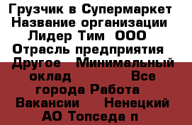 Грузчик в Супермаркет › Название организации ­ Лидер Тим, ООО › Отрасль предприятия ­ Другое › Минимальный оклад ­ 19 000 - Все города Работа » Вакансии   . Ненецкий АО,Топседа п.